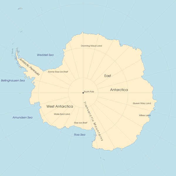 Free Maps of Antarctica | Mapswire