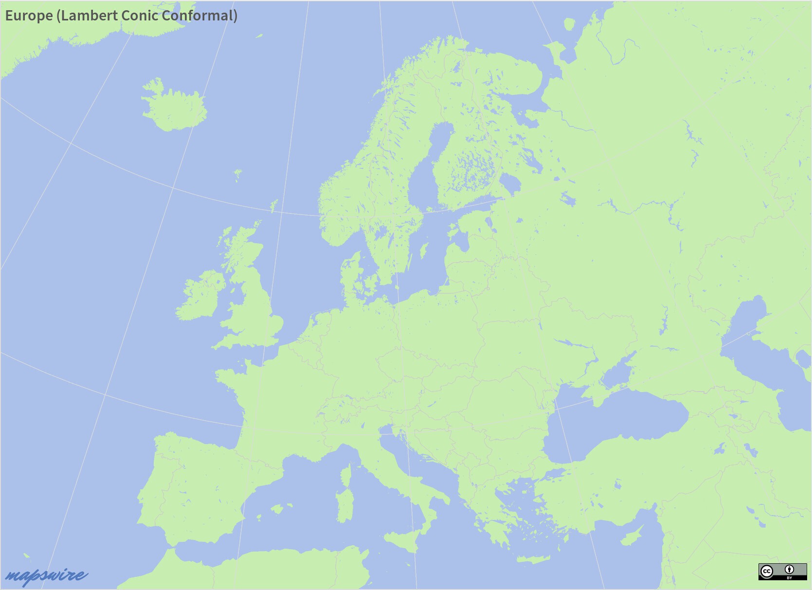 Europe (Lambert Conic Conformal) – License: CC BY 4.0