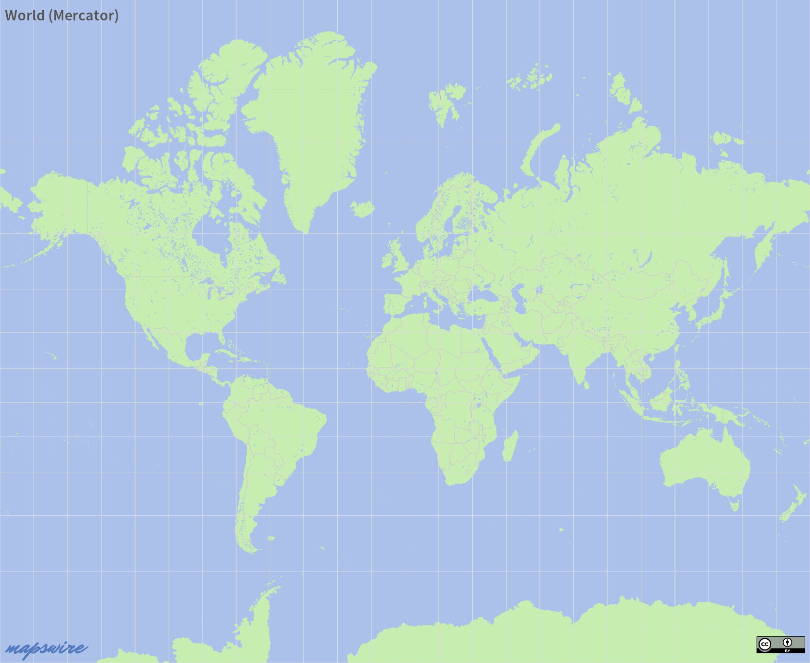 World (Mercator) – License: CC BY 4.0