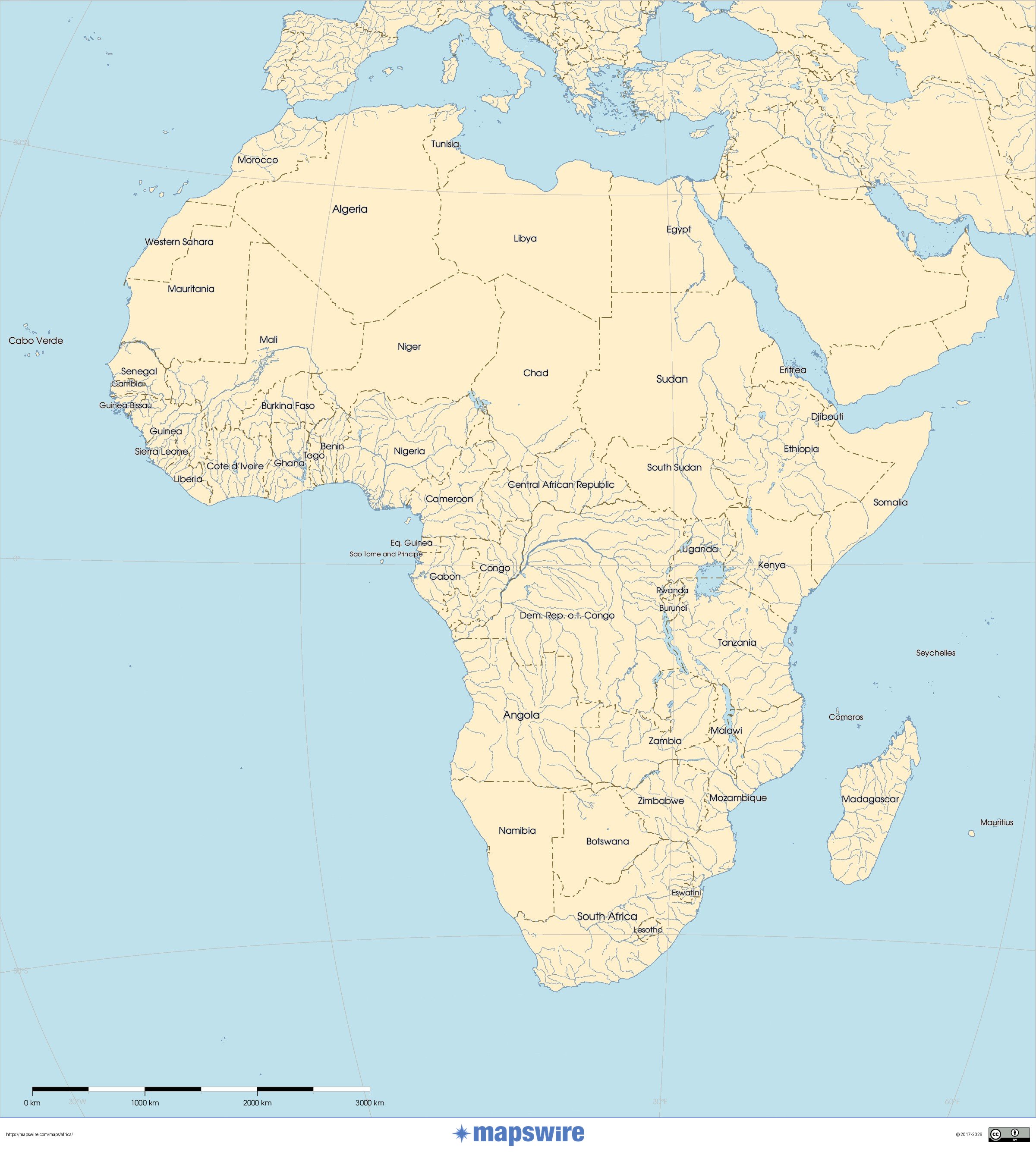 Printable Map Of Africa With Countries Labeled Map Of Africa 2560x1920 Printable Map Of Africa With Countries Labeled Map Of Africa 2560x1920