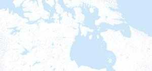 Blank printable map of Canada (Projection: Lambert Azimuthal)