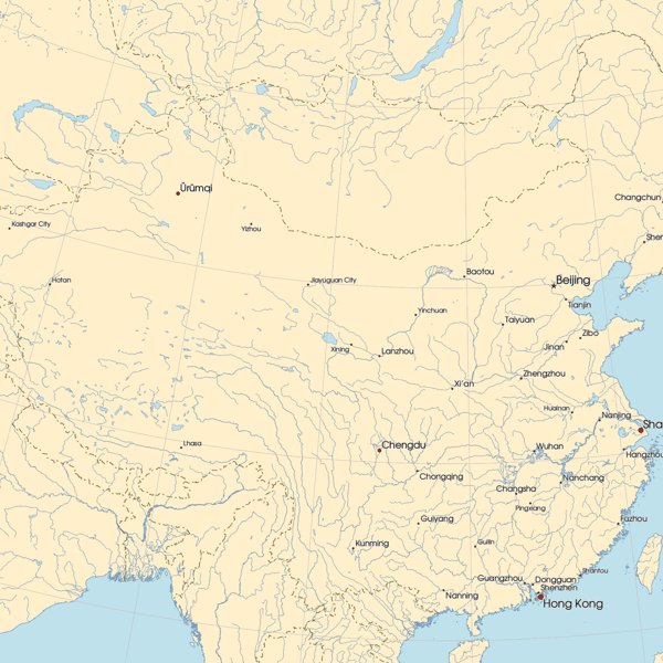 Free Maps of China | Mapswire
