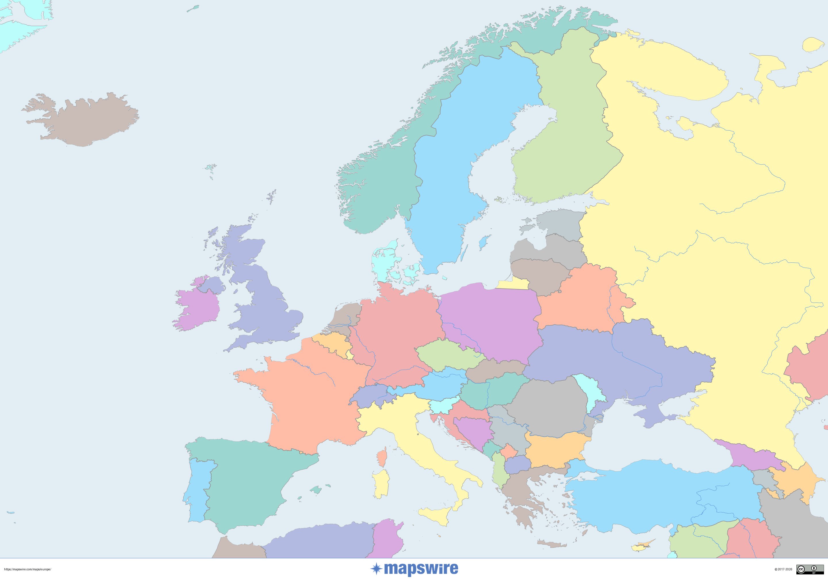 Blank Political Map Of Europe Printable Printable Maps