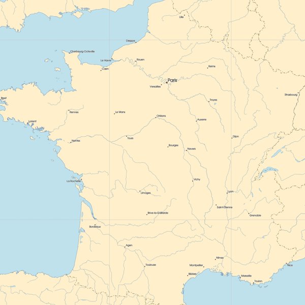 Free Maps of France | Mapswire