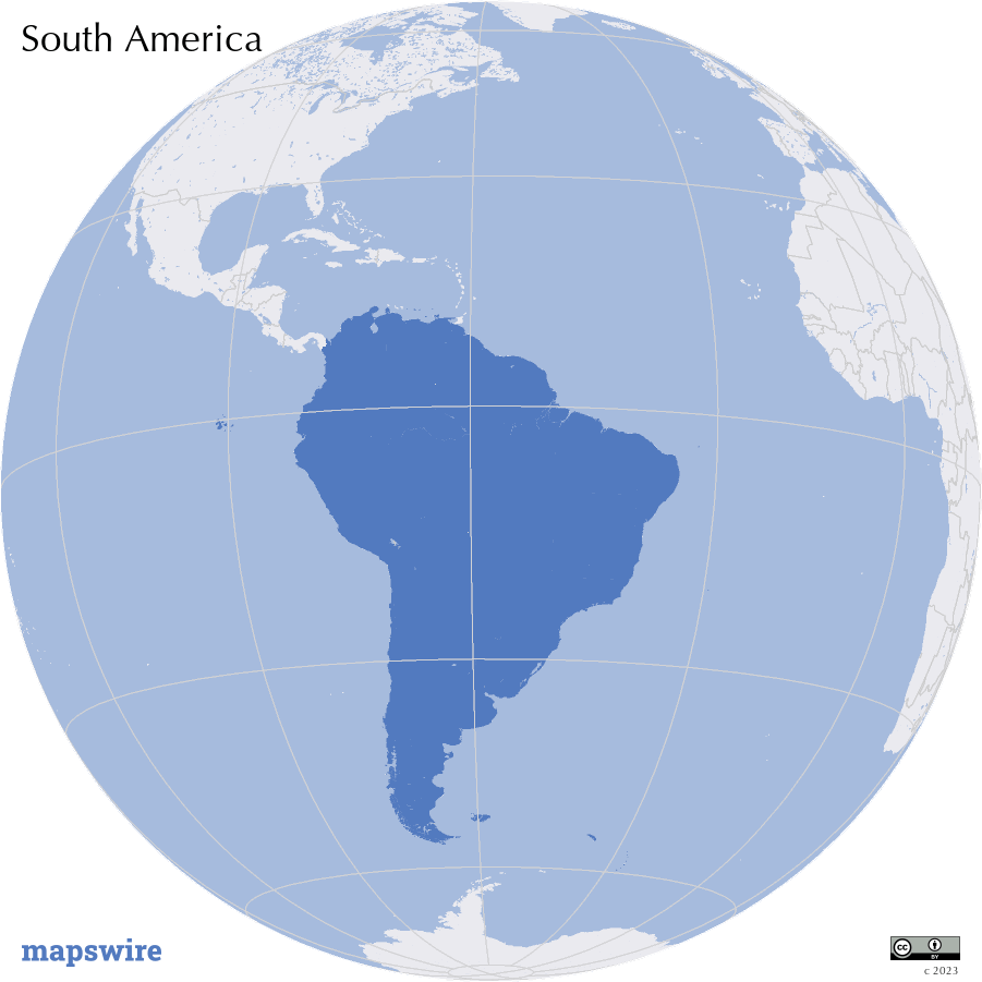 Where is South America located?