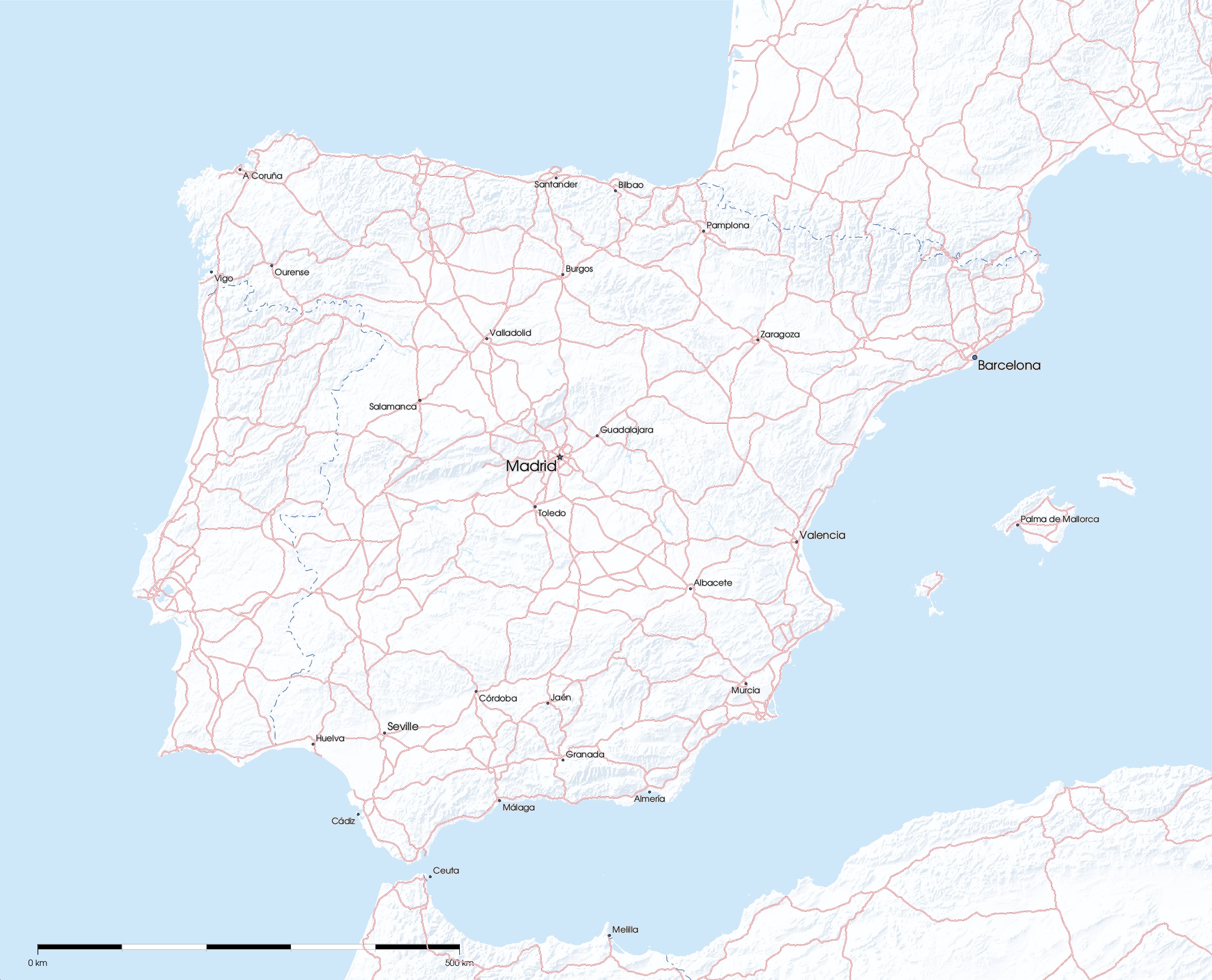 Free Maps of Spain Mapswire