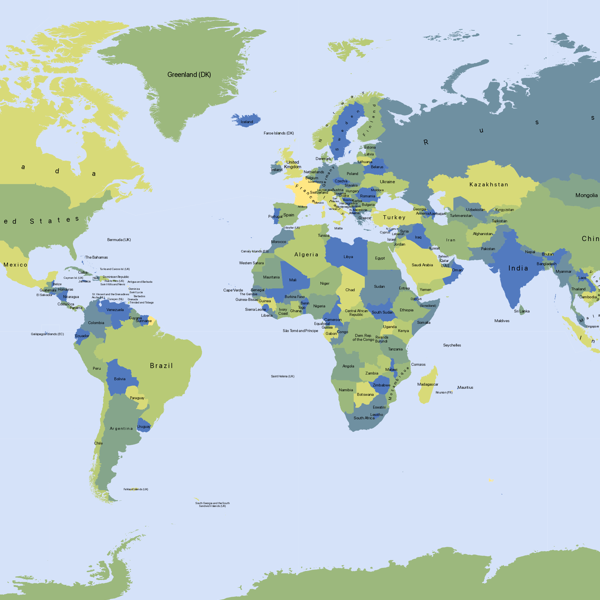 Political Maps of the World | Mapswire